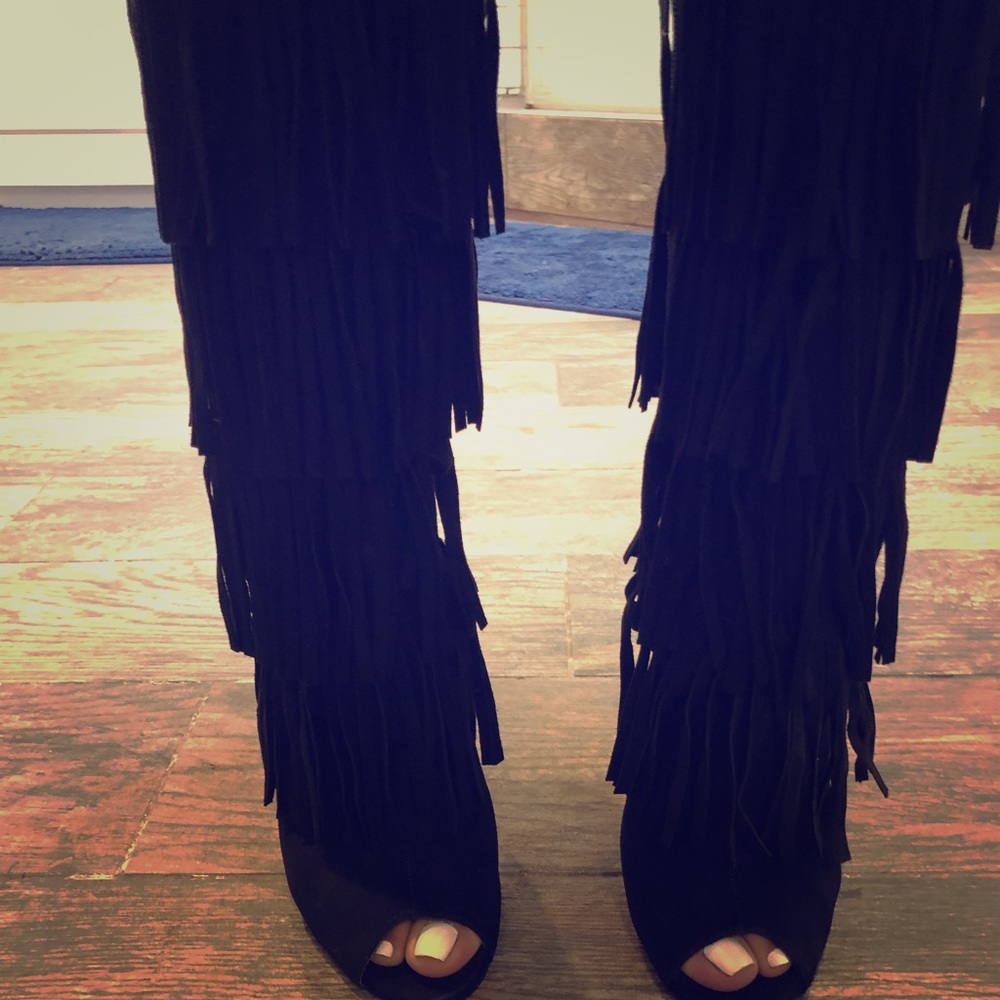 Fringe booties